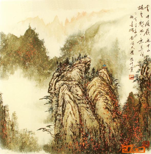 云中层岭画中山