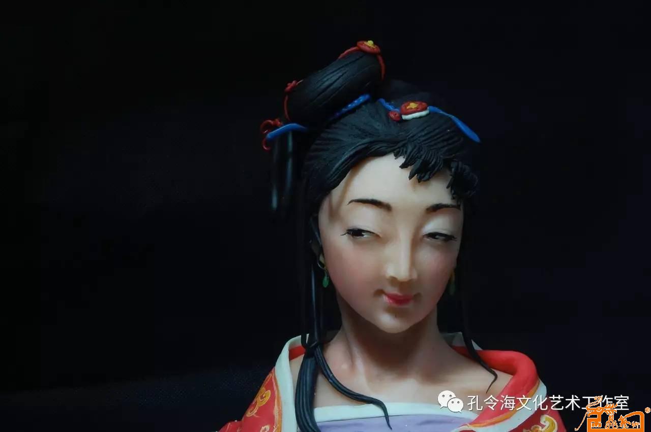 面塑作品：《仕女头像》